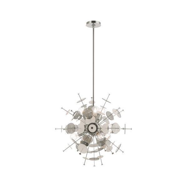 Livex Lighting Circulo 6 Light Polished Chrome Pendant Chandelier 40074-05 - main