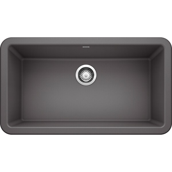 Blanco Ikon Silgranit 33" Apron-Front Farmhouse Kitchen Sink - Cinder 401985 - main