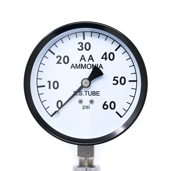 Pic Gauges 4 in Dial, 1/4 in NPT Lower Location, Black Painted Steel Case Material 401A-404D - main