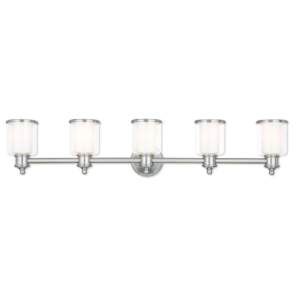 Livex Lighting Middlebush 5 Light Brushed Nickel Bath Vanity 40215-91 - main