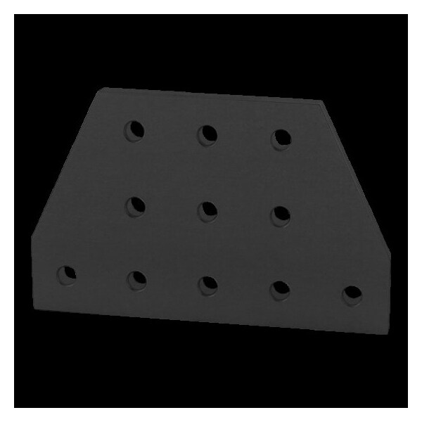 80/20 Blk 10S 11 Hole Tee Joining Plate 3"X5" 4021-BLACK - main