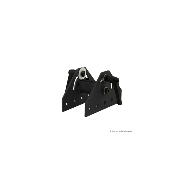 80/20 DoubleL-Handle, Alum, Blk, 3in, 533/64in 4055-BLACK - main