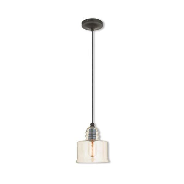 Livex Lighting Art Glass Mini Pendants 1 Light English Bronze Mini Pendant 40630-92 - main