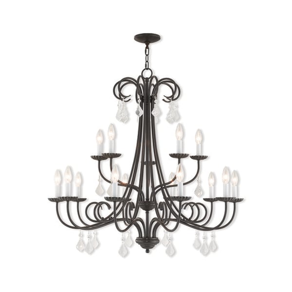 Livex Lighting Daphne 15 Light English Bronze Foyer Chandelier 40879-92 - main