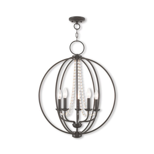 Livex Lighting Arabella 5 Light English Bronze Chandelier 40915-92 - main