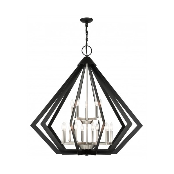 Livex Lighting Black Foyer Chandelier, 15 Light 40928-04 - main