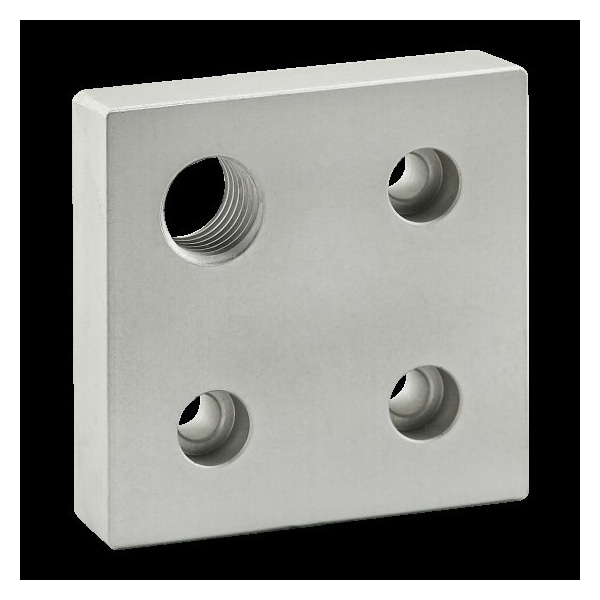 80/20 Base Plate 80mm X 80mm W/M20 Crn Tap 40-2367 - main