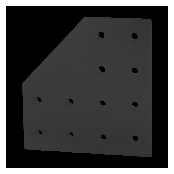 80/20 Black 40 S 12 Hole 90 Deg Joining Plate 40-4328-BLACK - main