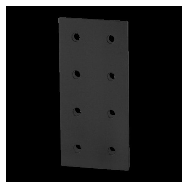 80/20 Black 40 S 8 Hole Joining Plate 40-4365-BLACK - main