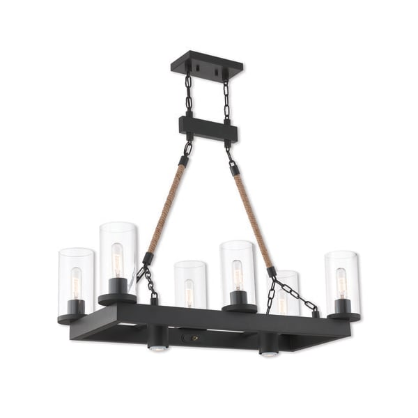 Livex Lighting Metuchen 8 Light Bronze Linear Chandelier 41066-07 - main