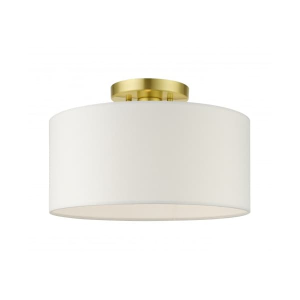 Livex Lighting Satin Brass Semi Flush, 1 Light 41097-12 - main