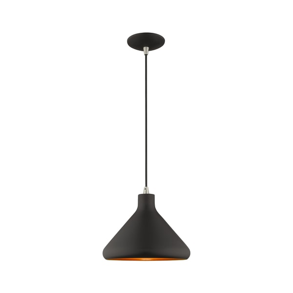 Livex Lighting Metal Shade Mini Pendants 1 Light Black 41178-04 - main