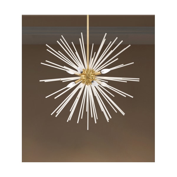 Livex Lighting Utopia 8 Light Satin Brass Pendant Chandelier 41258-12 - main