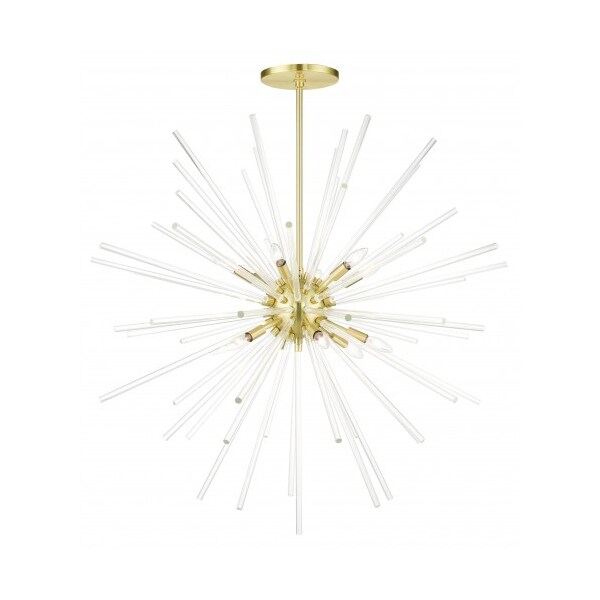 Livex Lighting Satin BrassFoyer Pendant Chandelier, 12 L 41259-12 - main