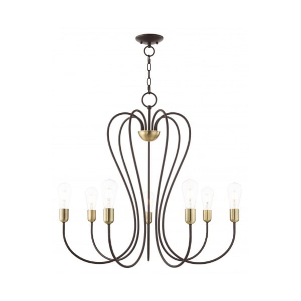 Livex Lighting Bronze with Antique Brass Accents Chande 41367-07 - main