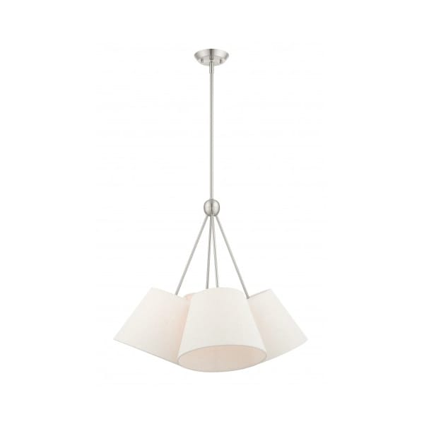 Livex Lighting Brushed Nickel Chandelier, 4 Light 41384-91 - main