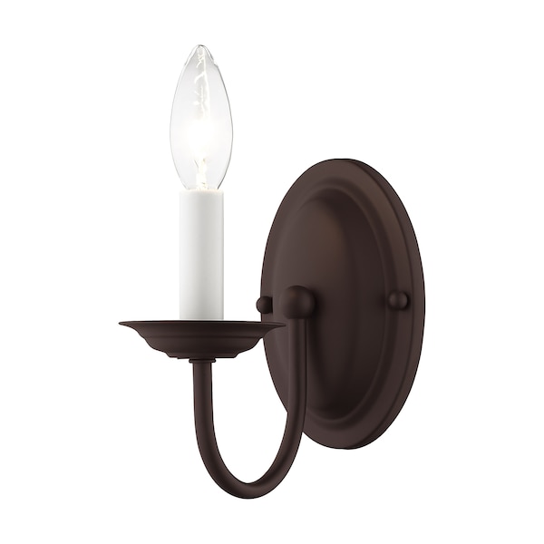 Livex Lighting Home Basics 1 Light Bronze Wall Sconce 4151-07 - main