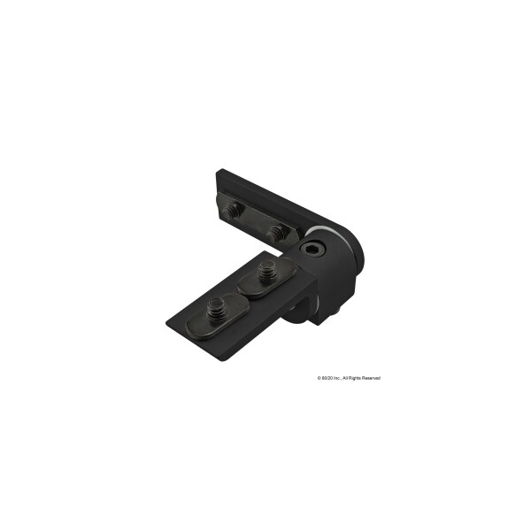 80/20 Living Hinge, 90 Deg, W/Crnr Brkt 10S 4162-BLACK - main