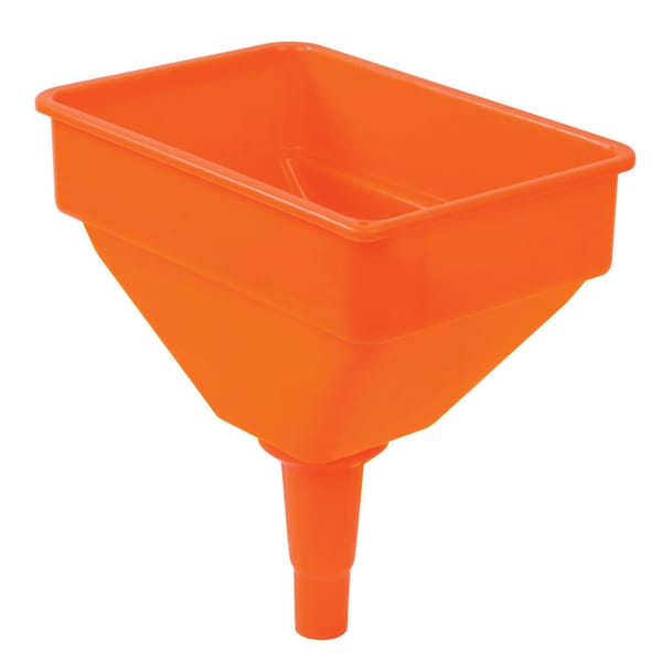 Groz High Flow Fuel and Oil Funnel with Filter Screen, with 1.2 Gallon Capacity, 11" Lx7 1/2" Wx11.41" H 41931 - main