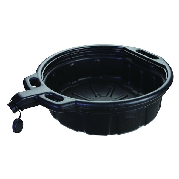 Groz Oil Drain Pan, 4 1/4 gal Capacity, Portable with Spout Cap 41960
