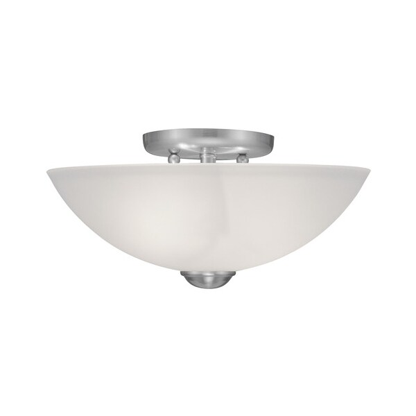 Livex Lighting Somerset 2 Light Brushed Nickel Ceiling Mount 4207-91 - main
