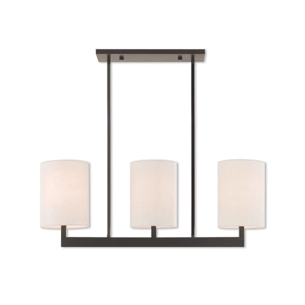 Livex Lighting Hayworth 3 Light Bronze Linear Chandelier 42426-07 - main