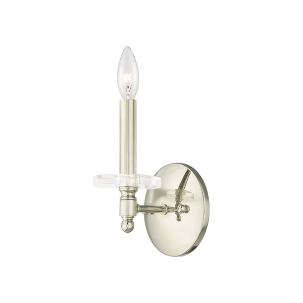 Livex Lighting Bancroft 1 Light Polished Nickel Wall Sconce 42701-35 - main