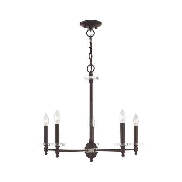 Livex Lighting Bancroft 5 Light Bronze Chandelier 42705-07 - main