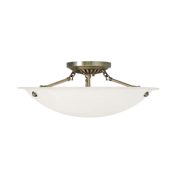 Livex Lighting Oasis 3 Light Antique Brass Ceiling Mou 427401 Zoro