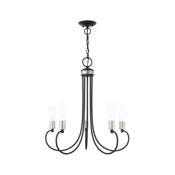 Livex Lighting Black with Brushed Nickel Accents Chande 42925-04 - main