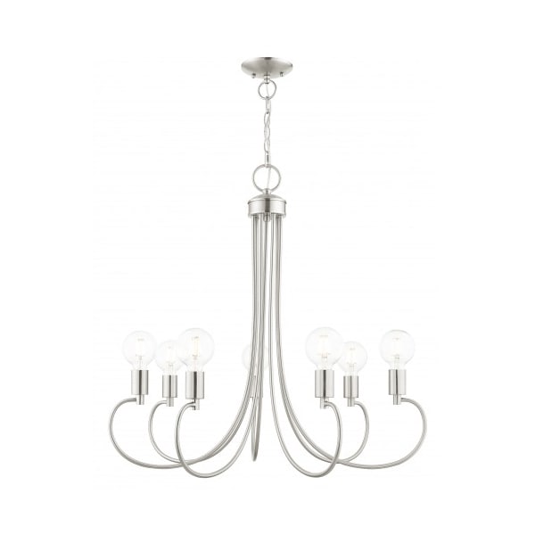 Livex Lighting Brushed NickelChandelier, 7 Light 42927-91 - main