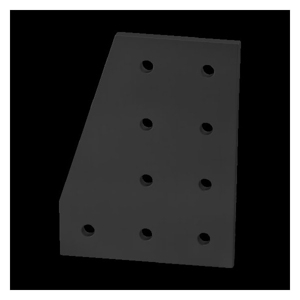 80/20 JoiningPlate, Aluminum, Black, 6in, 1/4in 4326-BLACK - main