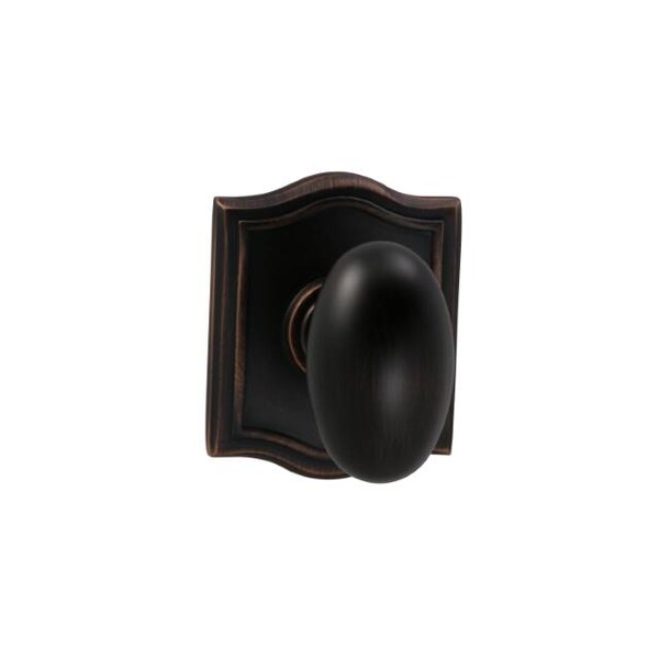 Omnia Knob Arched Rose Privacy 2-3/4" Backset, T Strike Tuscan Bronze 434 434AR/234T.PRTB - main
