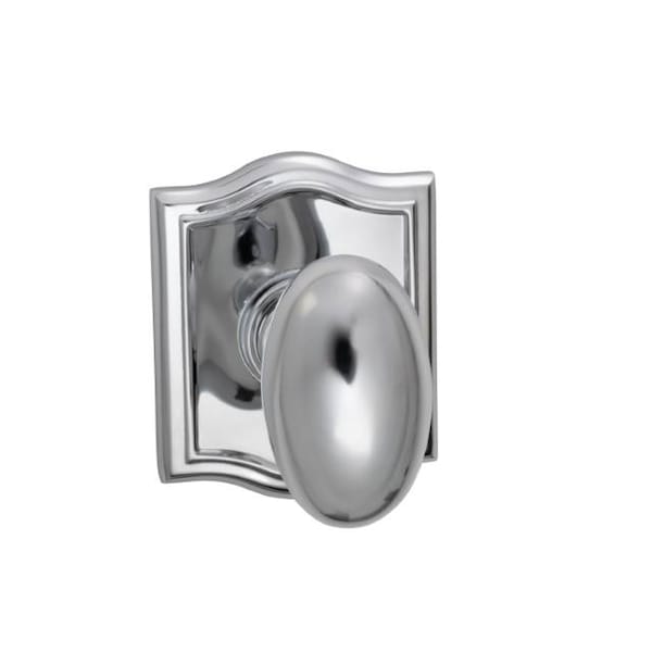 Omnia Knob Arched Rose Privacy 2-3/8" Backset, T Strike Bright Chrome 434 434AR/238T.PR26 - main
