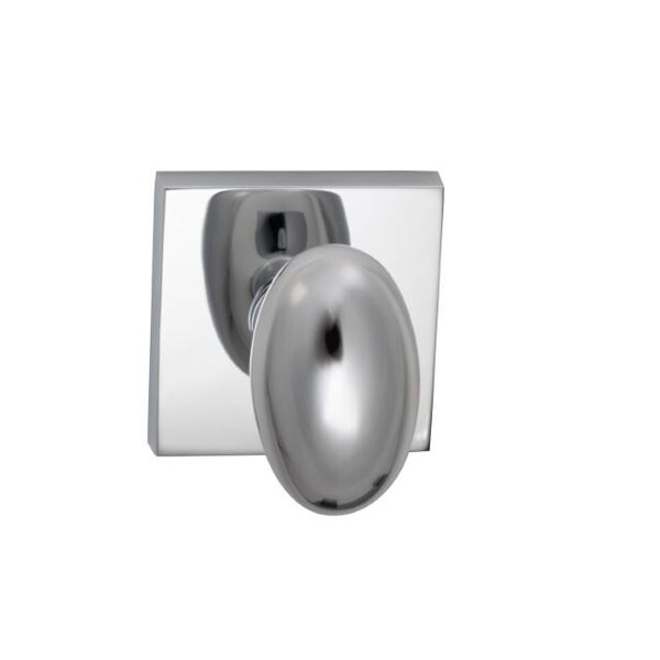 Omnia Knob Square Rose Passage 2-3/8" Backset, T Strike Bright Chrome 434 434SQ/238T.PA26 - main