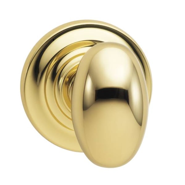 Omnia Knob Traditional Rose Pass 2-3/4" BS Full Lip Strike Bright Brass 434 434TD/234F.PA3 - main