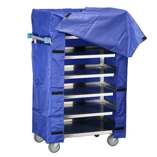 Lakeside Stainless Steel Economy Room Service Cart w/Cover - (6) Shelves 437 - main