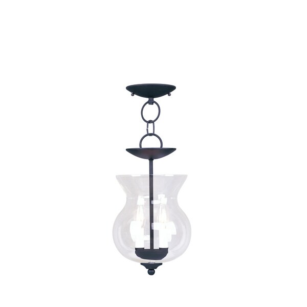 Livex Lighting Heritage 2 Light Black Convertible Mini Pendant/Ceiling Mount 4393-04 - main