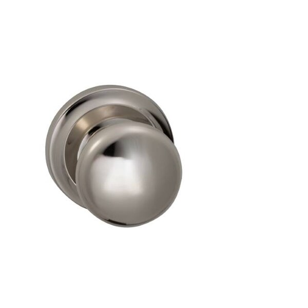 Omnia Knob 2-5/8" Rose Priv 2-3/8" BS T 1-3/4" Doors Bright Nickel 442 442/00B.PR14 - main