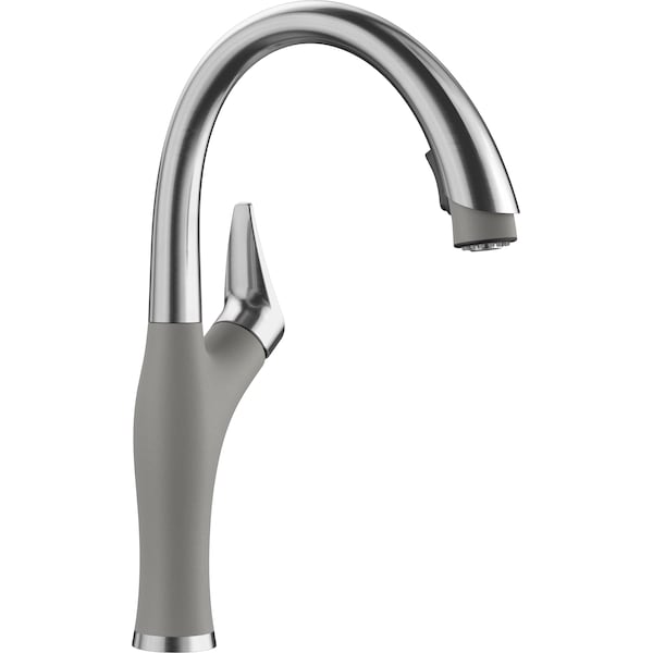 Blanco Kitchen Faucet, 2.2 gpm, Metallic Gray/SS 442026