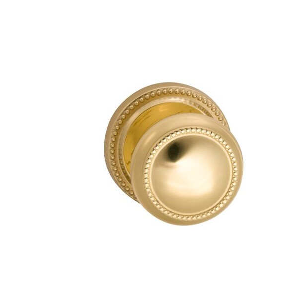 Omnia Knob 2-5/8" Rose Priv 234BS Full Lip 1-3/8" Doors Bright Brass 443 443/00AF.PR1 - main