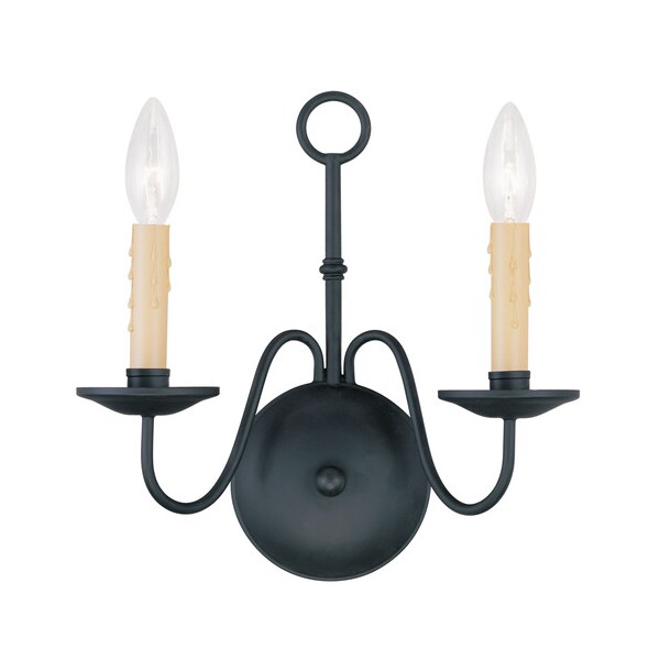 Livex Lighting Heritage 2 Light Black Wall Sconce 4492-04 - main