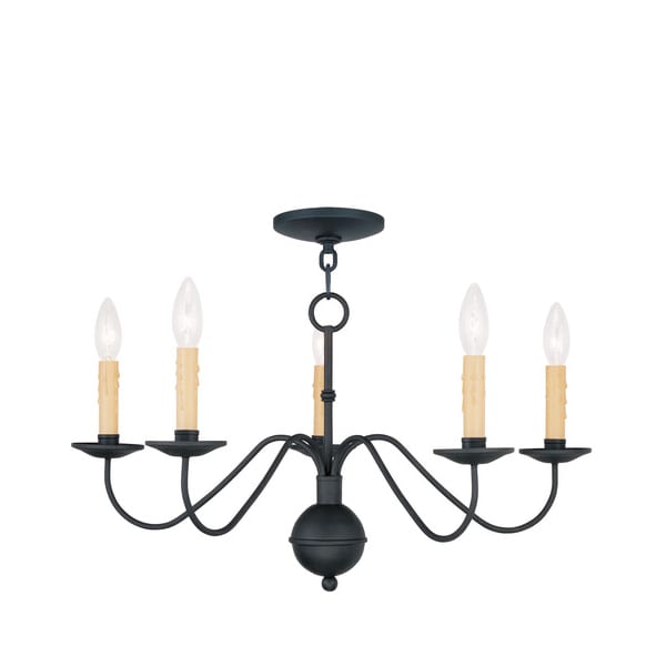 Livex Lighting Heritage 5 Light Black Chandelier 4495-04 - main