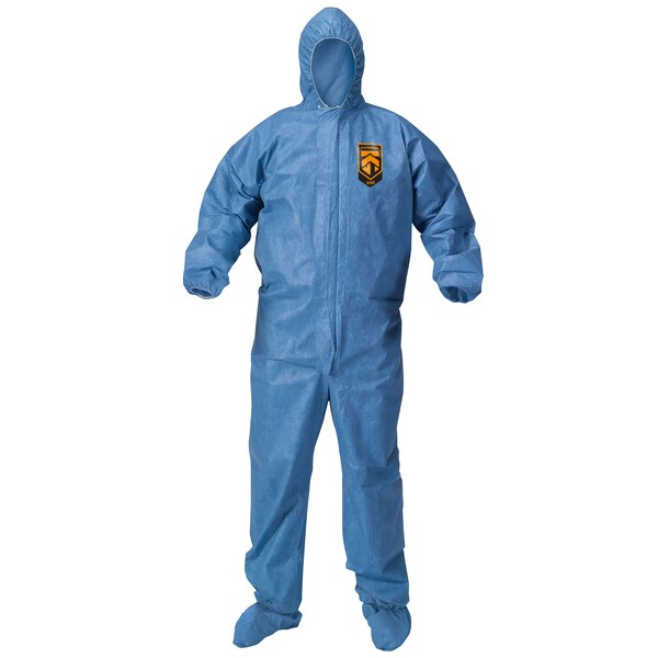 Kleenguard ChemResist Blodborn Patho Splas Covall Hood 4X BLU 20/Cs 45097