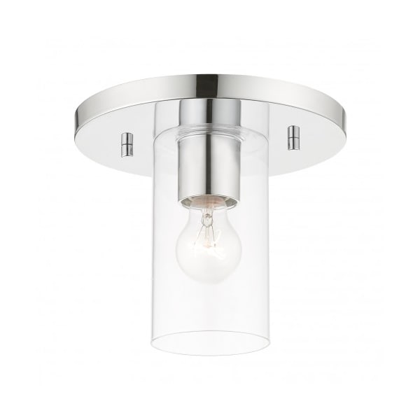 Livex Lighting Polished Chrome Flush Mount, 1 Light 45471-05 - main