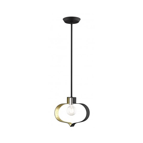Livex Lighting Black with Brushed Nickel Accents Pendan 45513-04 - main