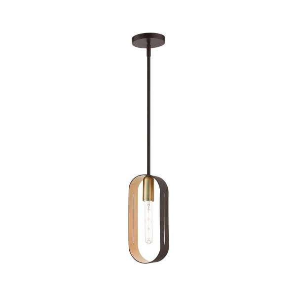 Livex Lighting Bronze with Antique Brass Accents Pendan 45761-07 - main