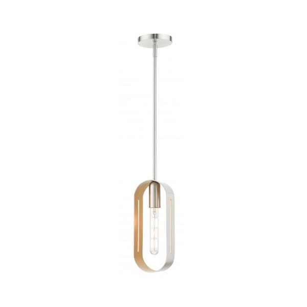 Livex Lighting Brushed Nickel Pendant, 1 Light 45761-91 - main