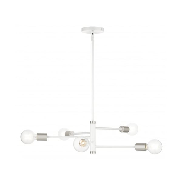 Livex Lighting White Chandelier, 5 Light 45865-03 - main