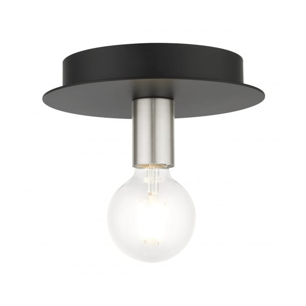 Livex Lighting Black Flush Mount, 1 Light 45871-04 - main